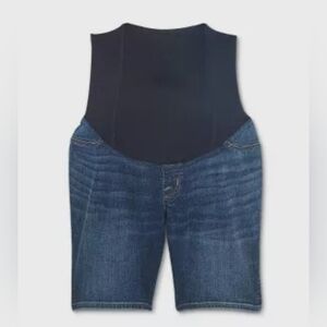 Isabel Maternity Over Belly Bermuda Jean Shorts Size 6 28